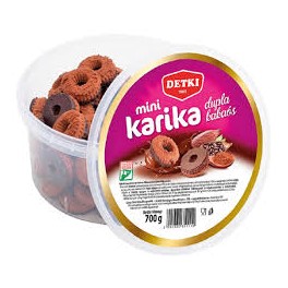 Chocolate Ring Mini Biscuits in a bucket 700g by Detki