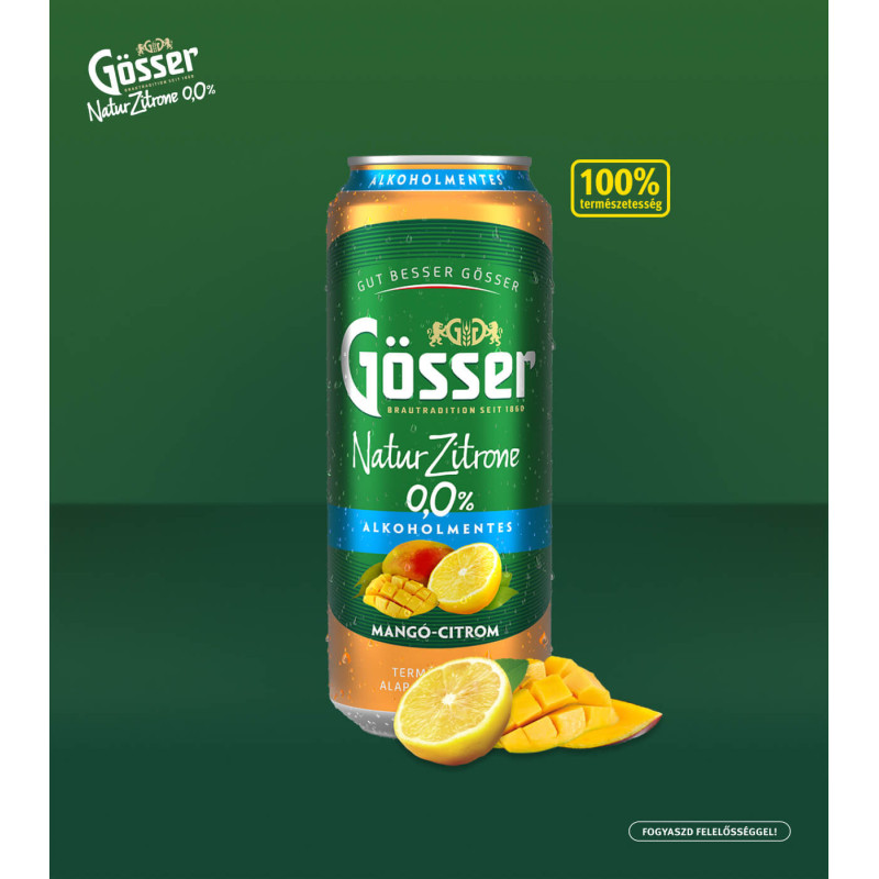 Mango  Gosser Natur Zitrone Non-Alcoholic Beer 0,5 l