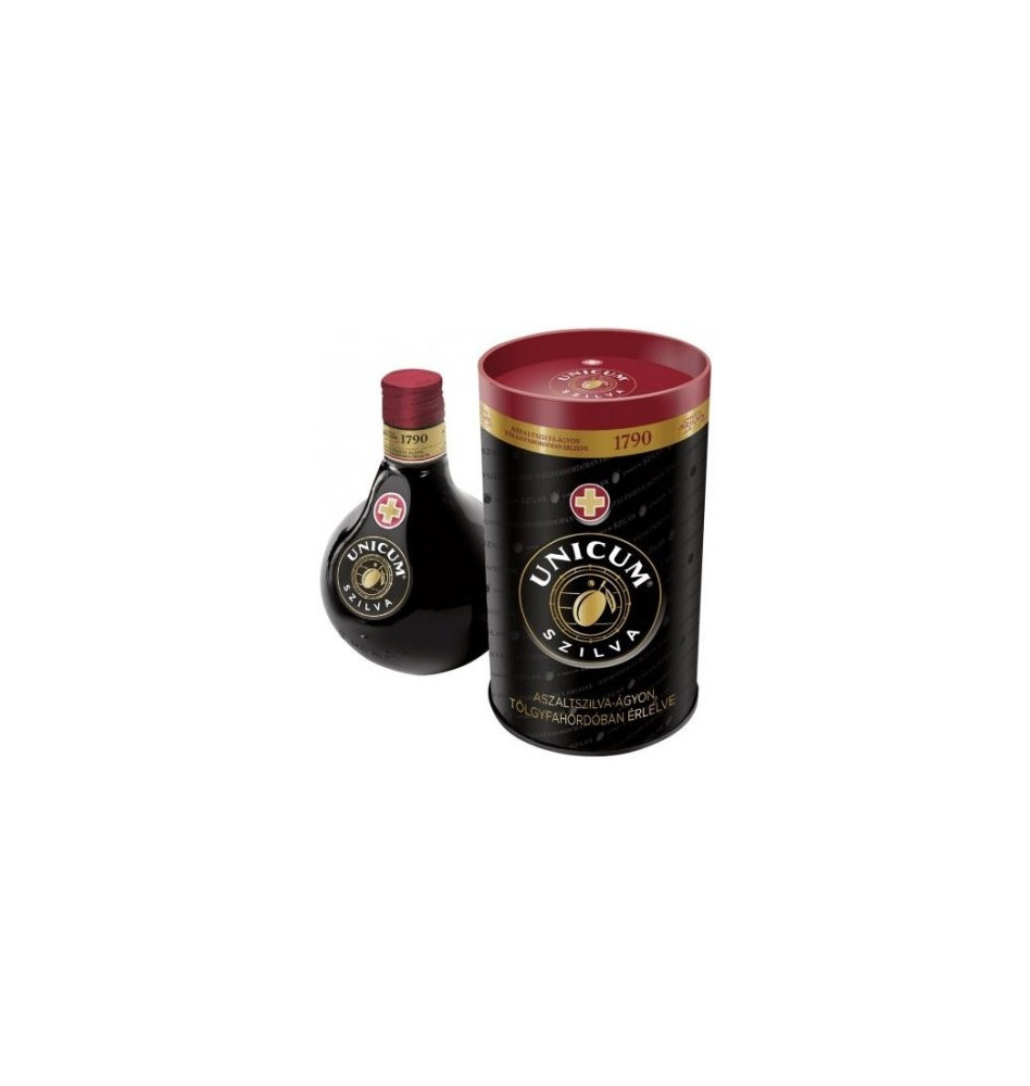 Unicum Plum with Mini Barista gift by Zwack